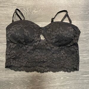 NWOT Black lace bralette